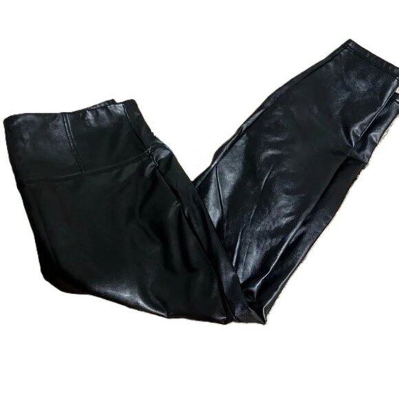 Tinseltown Women’s Trendy Vegan Faux Leather Pants Leggings Black Plus Size 2x - Picture 5 of 12
